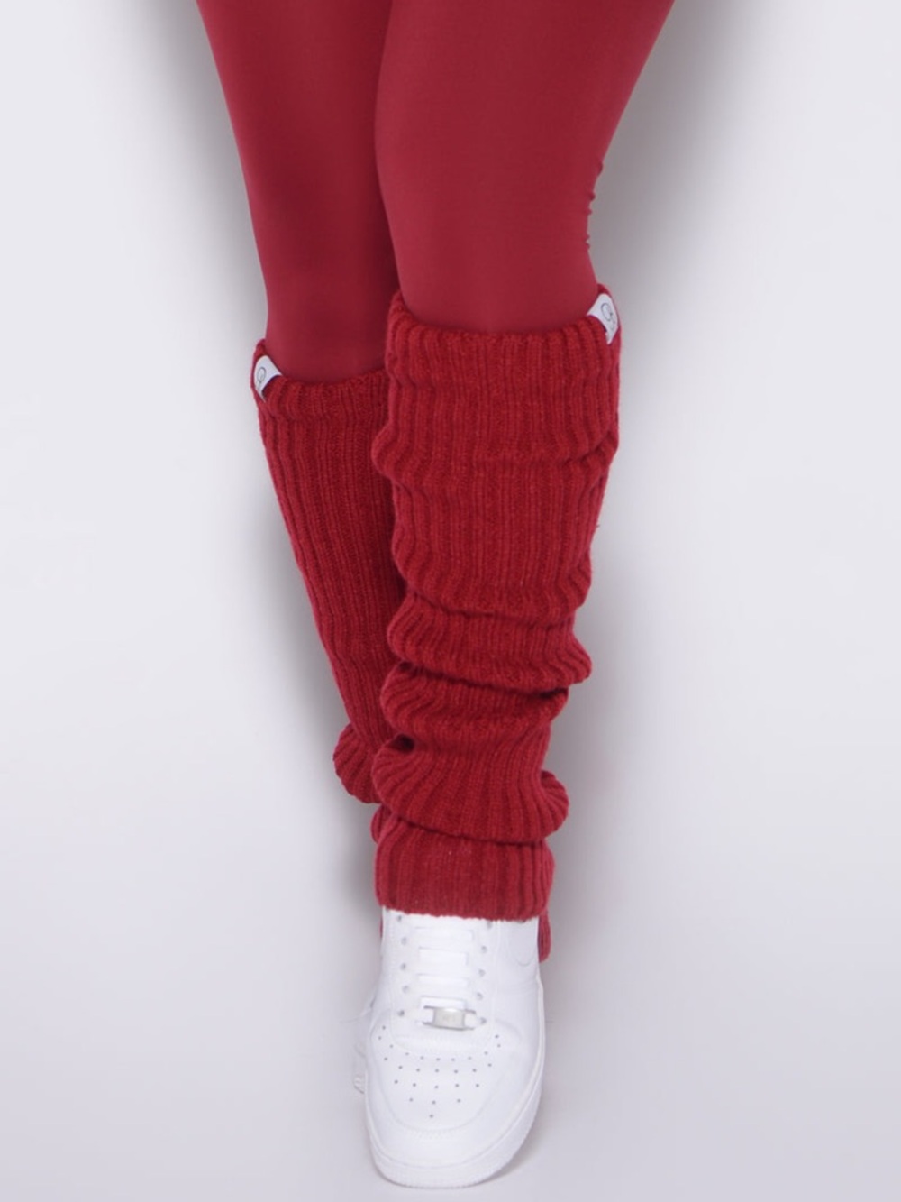 Bombshell Sportswear Cozy Ribbed Red Leg Warmers